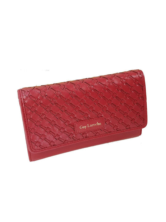 Guy Laroche Small Leather Women's Wallet Coins with RFID Red