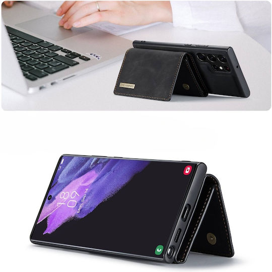 DG.MING Wallet Δερματίνης / Σιλικόνης / Πλαστικό Μαύρο (Galaxy S23 Ultra)