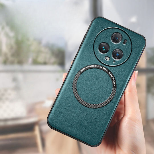 Honor Задна корица Кожа / Изкуствена кожа / Силикон Зелен (Realme 5 Pro)