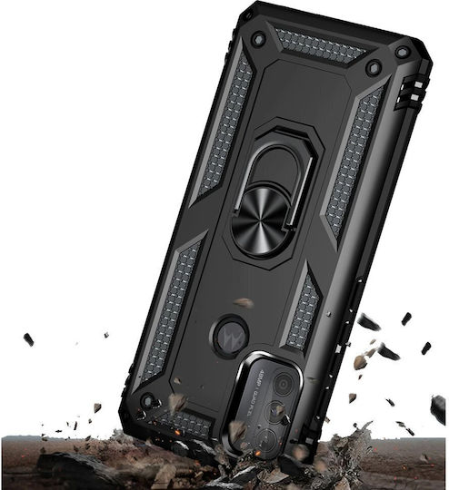 Erbord Umschlag Rückseite Metallisch Schwarz (Moto G50)