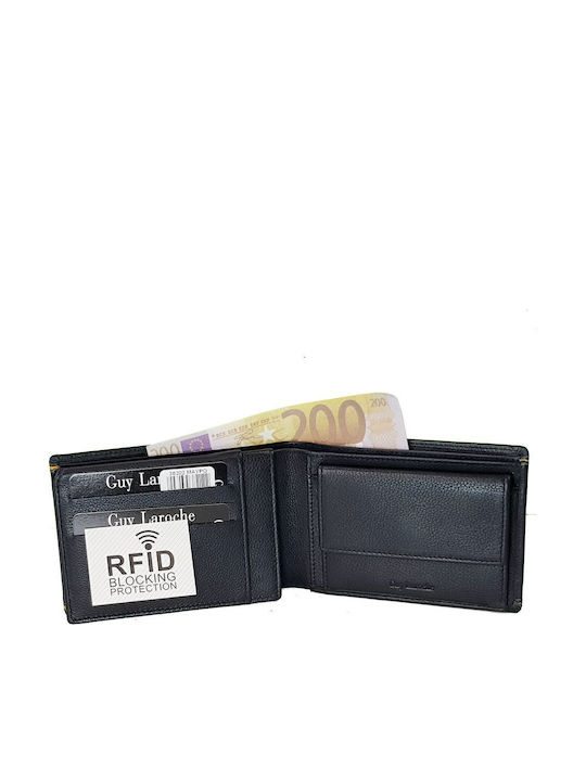 Δερμάτινο Ανδρικό Πορτοφόλι Κερμάτων με RFID Μαύρο
