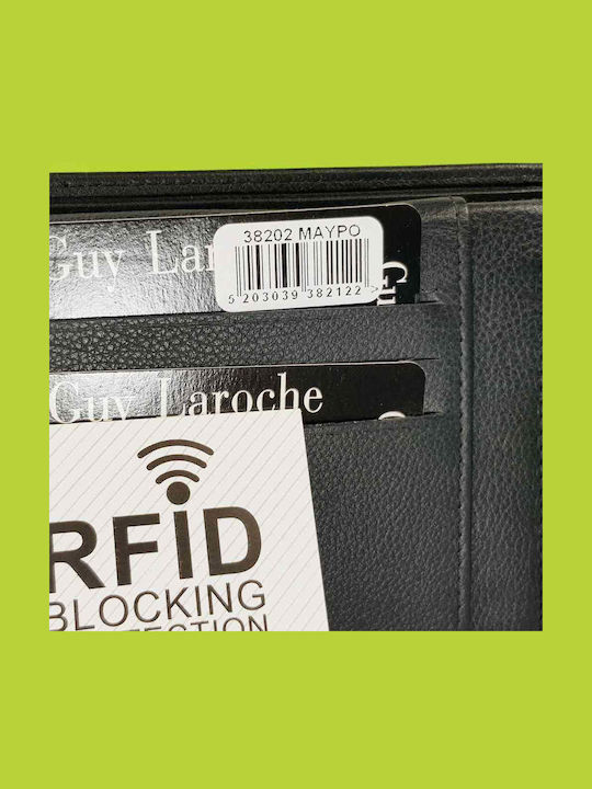 Δερμάτινο Ανδρικό Πορτοφόλι Κερμάτων με RFID Μαύρο