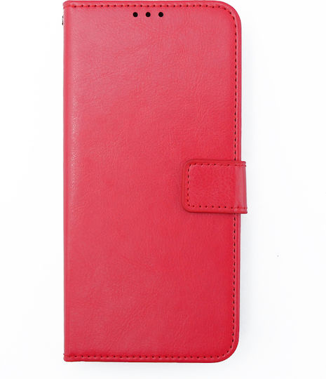 Crazy Horse Wallet Piele artificială / Plastic / Silicon Roșu (Motorola Moto G54 5G)