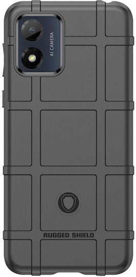Shield Umschlag Rückseite Silikon Schwarz (Moto E13)