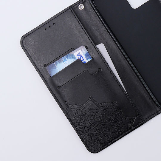 Motorola Buchen Sie Synthetisches Leder / Kunststoff / Silikon Schwarz (Motorola Moto G54 5G)