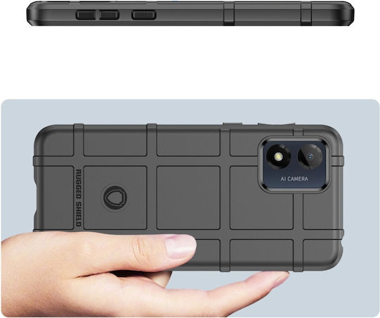 Shield Umschlag Rückseite Silikon Schwarz (Moto E13)