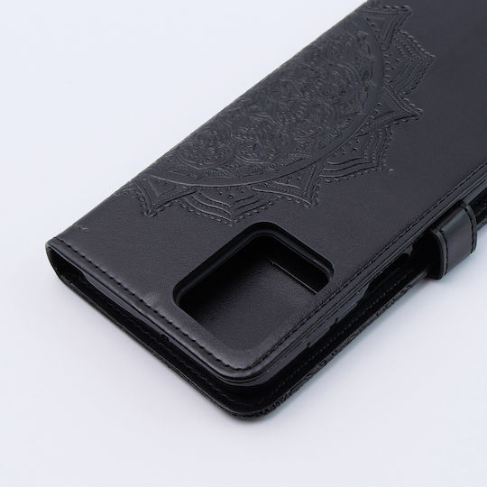 Motorola Buchen Sie Synthetisches Leder / Kunststoff / Silikon Schwarz (Motorola Moto G54 5G)