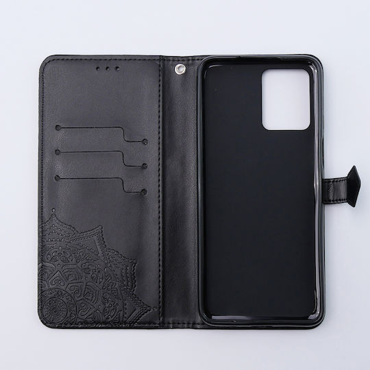 Motorola Buchen Sie Synthetisches Leder / Kunststoff / Silikon Schwarz (Motorola Moto G54 5G)