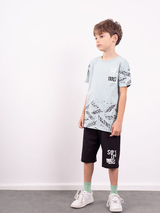 Hashtag Kids Set with Shorts Summer 2pcs Mint