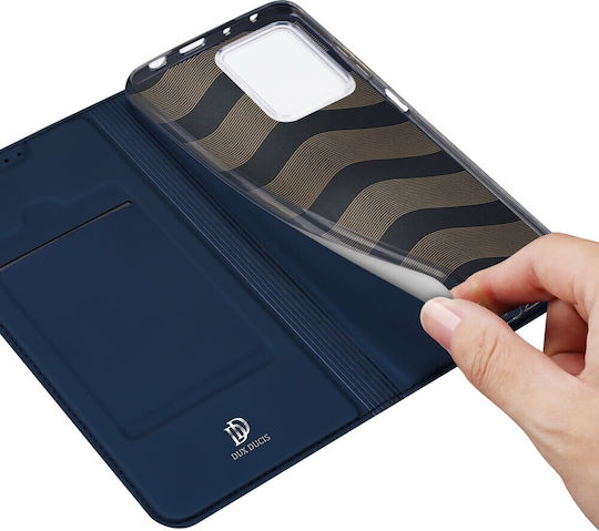 Dux Ducis Skinpro Book Σιλικόνης / Δερμάτινο 2mm Navy Μπλε (Redmi Note 12 Pro+)