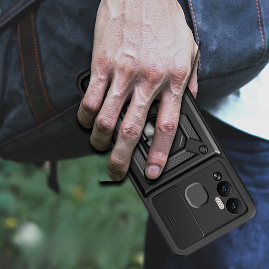 Infinix Back Cover Μεταλλικό Μαύρο (Infinix Hot 12 Play 4G)