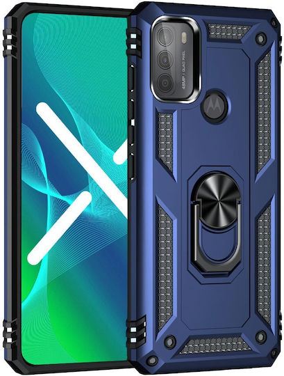 Erbord Umschlag Rückseite Metallisch Blau (Moto G50)