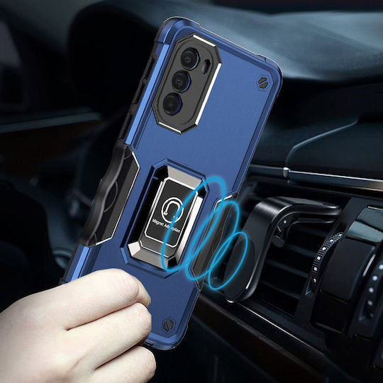 Erbord Back Cover Μεταλλικό Μπλε (Moto G22)