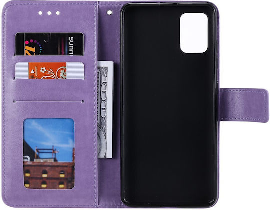 Erbord Book Piele artificială / Plastic / Silicon Violet (Oppo Reno6)