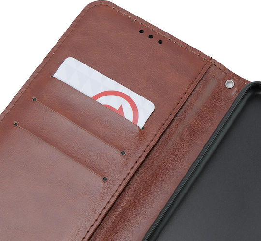 Crazy Horse Brieftasche Synthetisches Leder / Kunststoff / Silikon Braun (Oppo A38 4G)