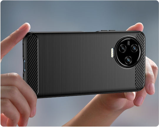 Infinix Back Cover Πλαστικό / Σιλικόνης Μαύρο (Infinix Note 12 2023, Karbon)
