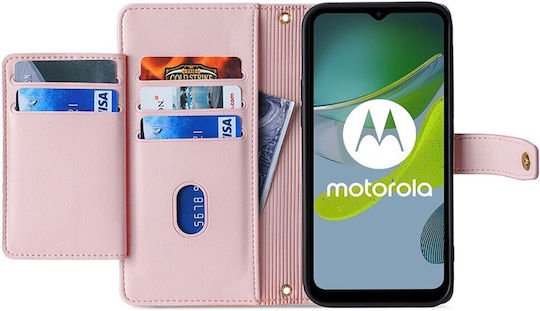 Motorola Wallet Piele artificială Roz (Motorola Moto G54 5G)