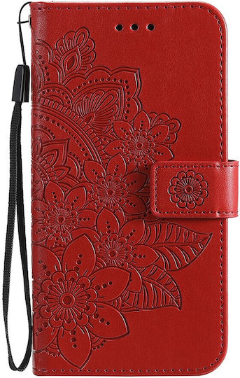 Erbord Book Synthetic Leather / Plastic / Silicone Red (Oppo A94)