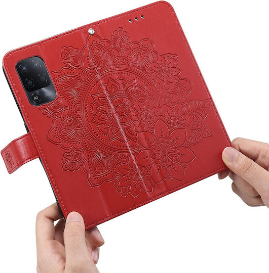 Erbord Book Synthetic Leather / Plastic / Silicone Red (Oppo A94)