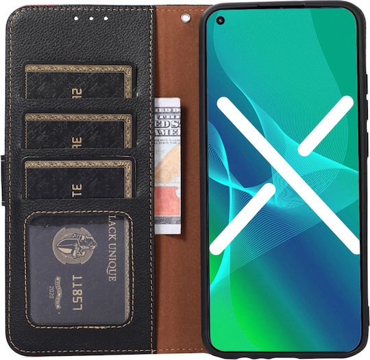 Khazneh Книга Изкуствена кожа Черен (Motorola Edge 30 Neo 5G)
