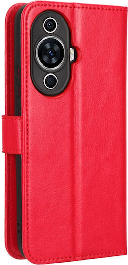 Crazy Horse Wallet Δερματίνης / Πλαστικό / Σιλικόνης Κόκκινο (Huawei Nova 11 Pro)