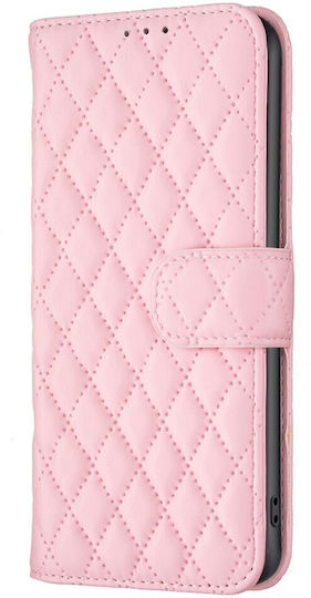 Binfen Diamond Lattice Wallet Δερματίνης Ροζ (Infinix Hot 30, BINFEN Wallet)