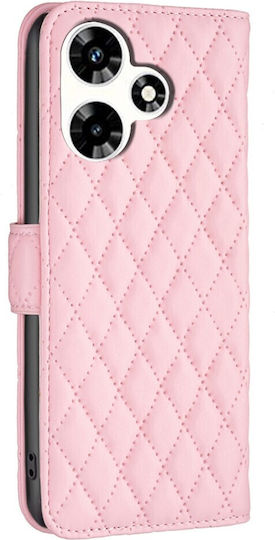 Binfen Diamond Lattice Wallet Δερματίνης Ροζ (Infinix Hot 30, BINFEN Wallet)