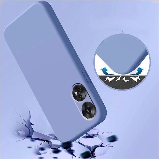 Umschlag Rückseite Silikon Lila (Oppo Reno8 T)