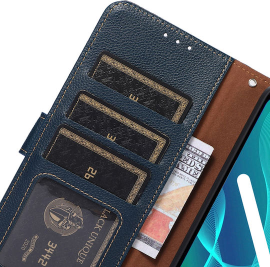 Khazneh Book Piele artificială Albastru (Motorola Edge 30 Neo 5G)