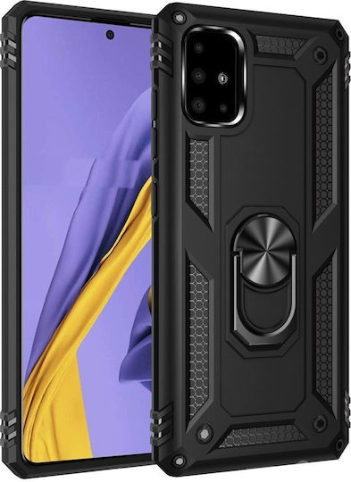 Erbord Umschlag Rückseite Metallisch Schwarz (Galaxy A51)