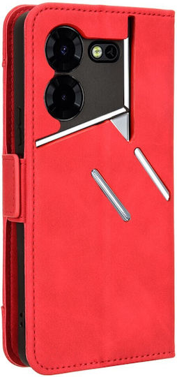 Tecno Book Synthetic Leather / Plastic / Silicone Red (Realme 5 Pro)