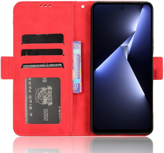 Tecno Book Synthetic Leather / Plastic / Silicone Red (Realme 5 Pro)