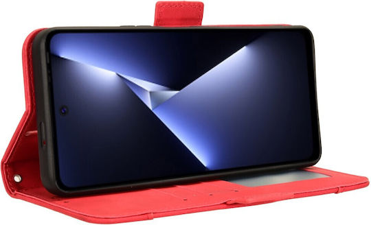 Tecno Book Synthetic Leather / Plastic / Silicone Red (Realme 5 Pro)