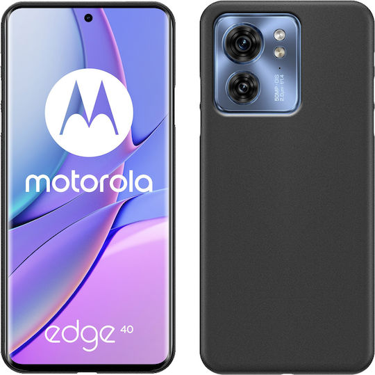 Back Cover Σιλικόνης Μαύρο (Motorola Edge 40)