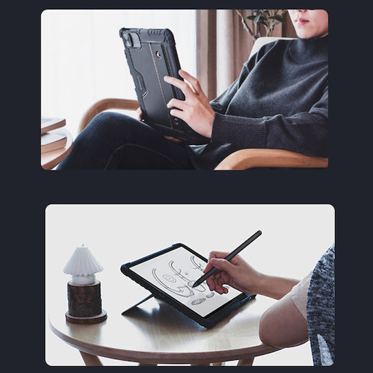 Nillkin Bumper Flip Cover με Πληκτρολόγιο στα Αγγλικά US Μαύρη (Galaxy Tab S8+, Tab S7, Tab S7 FE)