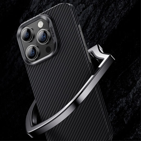 Benks ArmorAir Kevlar 600D Back Cover Aramid Fiber 0.6mm Negru (iPhone 15 Plus / 16 Plus)