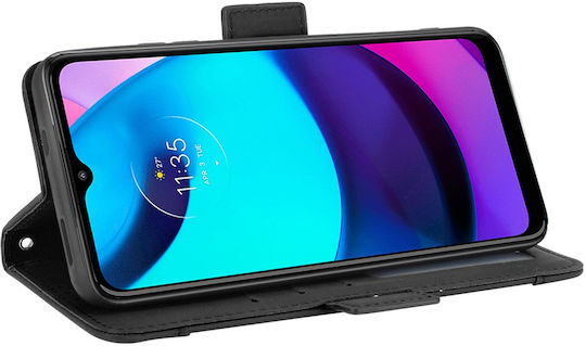 Erbord Book Δερματίνης / Πλαστικό / Σιλικόνης Μαύρο (Moto E20)