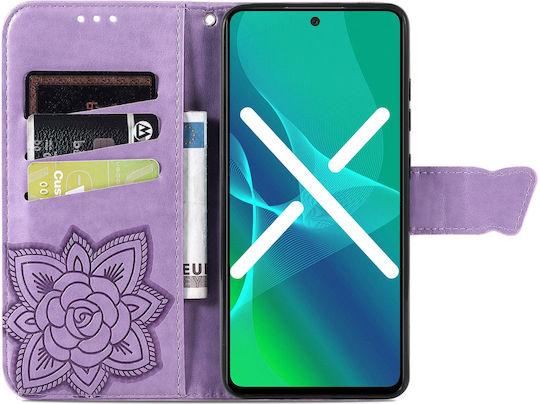 Nokia Butterfly Book Synthetic Leather / Plastic / Silicone Purple (Realme C21)