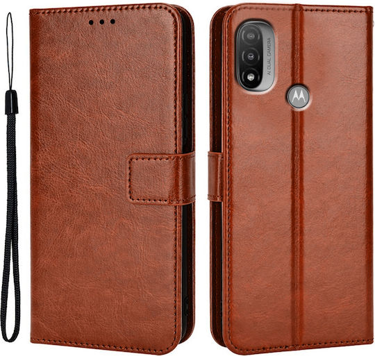 Erbord Wallet Δερματίνης / Πλαστικό / Σιλικόνης Καφέ (Moto E20)