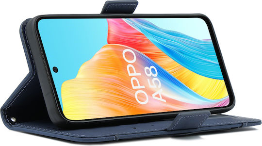 Oppo Book Δερματίνης / Πλαστικό / Σιλικόνης Μπλε (Oppo A58 4G)
