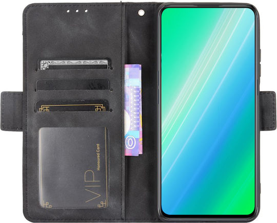 Book Δερματίνης / Πλαστικό / Σιλικόνης Μαύρο (Motorola Edge 30 Ultra)