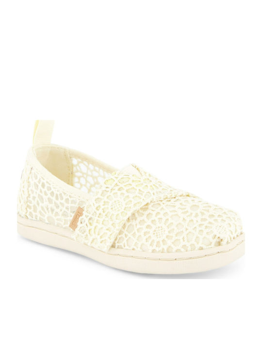 Kids Espradrilles with Hoop & Loop Closure Beige Alpargata