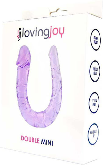 Loving Joy Double Mini Διπλό Dildo Μωβ 28cm