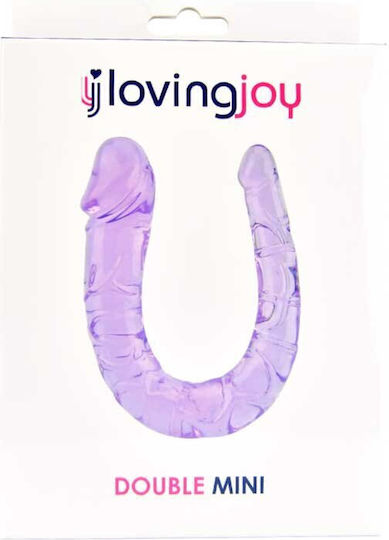 Loving Joy Double Mini Διπλό Dildo Μωβ 28cm