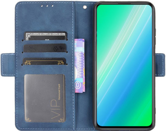 HTC Buchen Sie Synthetisches Leder / Kunststoff / Silikon Marineblau (HTC U23 Pro)