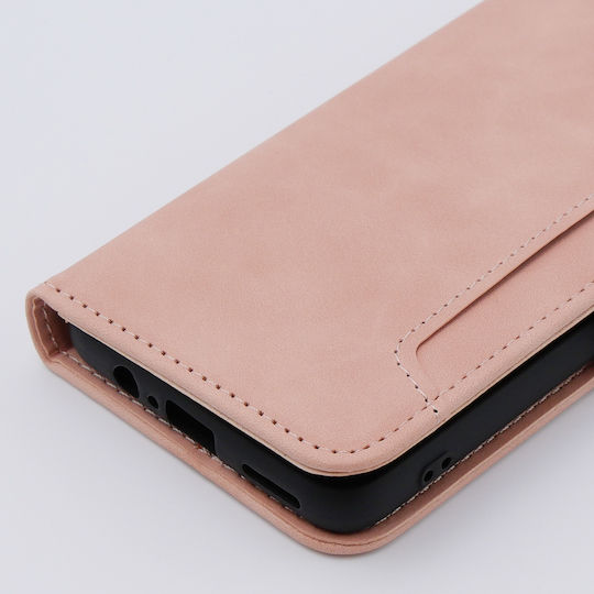 Motorola Book Δερματίνης / Πλαστικό / Σιλικόνης Ροζ (Motorola Moto G54 5G)