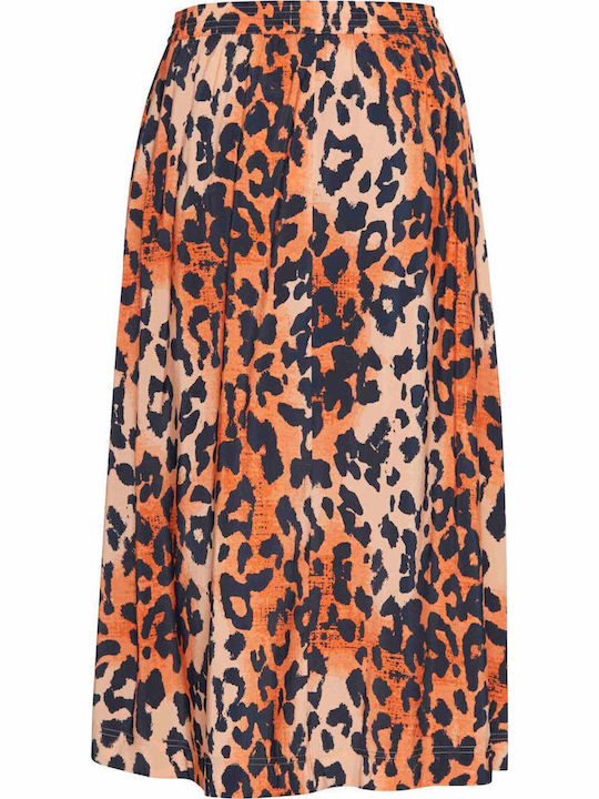 Hoch tailliert Rock Leopard Mehrfarbig