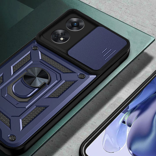 Umschlag Rückseite Metallisch Blau (Oppo Reno8 T)