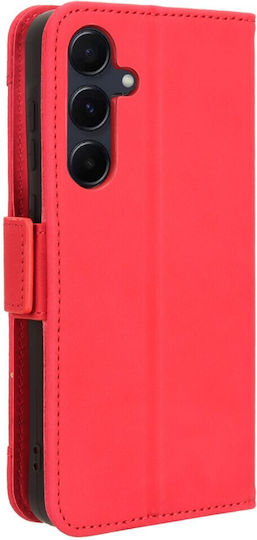 Samsung Buchen Sie Synthetisches Leder / Kunststoff / Silikon Rot (Samsung Galaxy A55 5G)