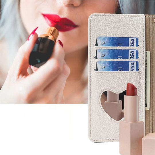Motorola Wallet Zipper Pocket Изкуствена кожа Бял (Motorola Moto G54 5G)